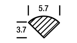 PELD SVART, PROFIL A (5,7mm)